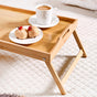 Bamboo Wood Bed Table With Foldable Legs