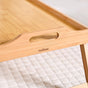 Bamboo Wood Bed Table With Foldable Legs