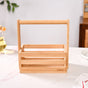 Natural Bamboo Wood Caddy With Top Handle