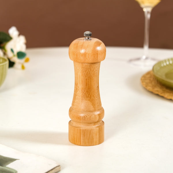 Bamboo Wood Pepper Grinder For Kitchen