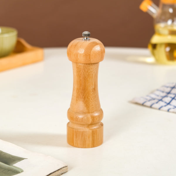 Bamboo Wood Pepper Grinder For Kitchen