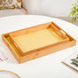 Rattan Weave Bamboo Serving Tray Set Of 2