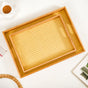 Rattan Weave Bamboo Serving Tray Set Of 2