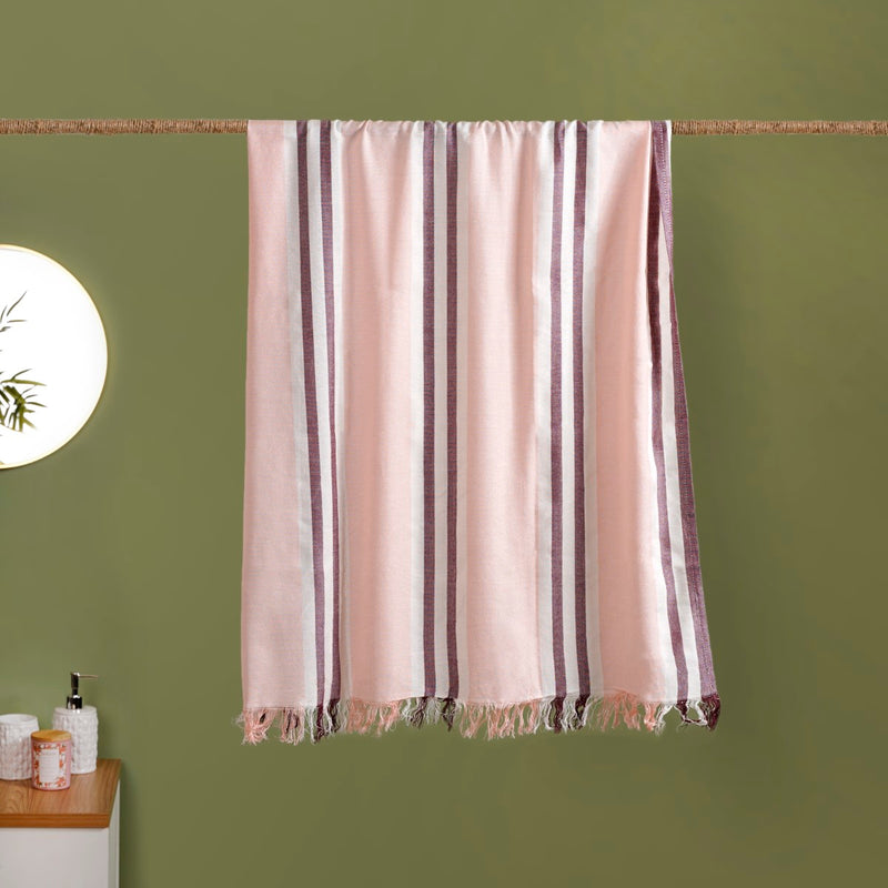 Peach Bamboo Quick Dry Towels Set Of 2