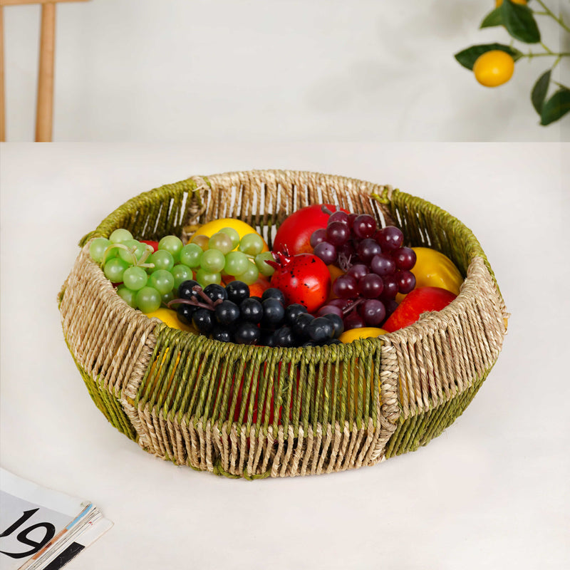 Basket Weave Sabai Organiser- Organiser for kitchen, basket for storage, basket organiser, woven basket, decorative basket, bathroom organiser