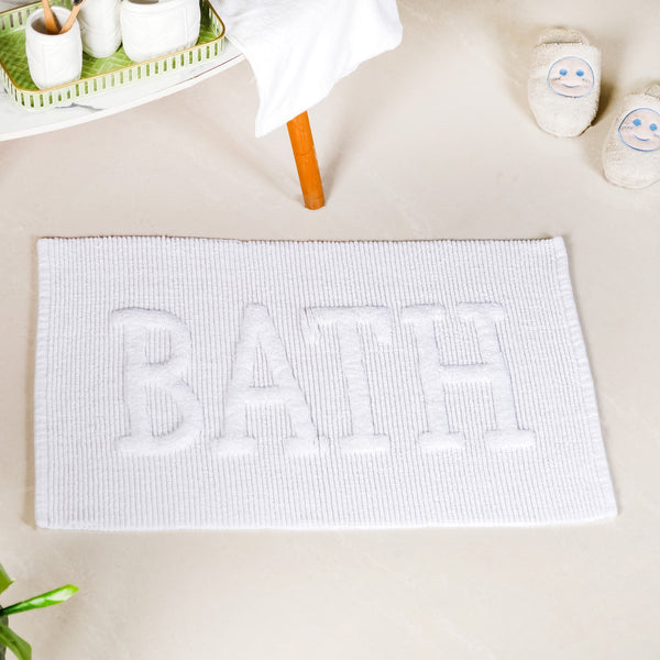 Handwoven Pure Cotton Bathroom Mat Large 32x20 Inch