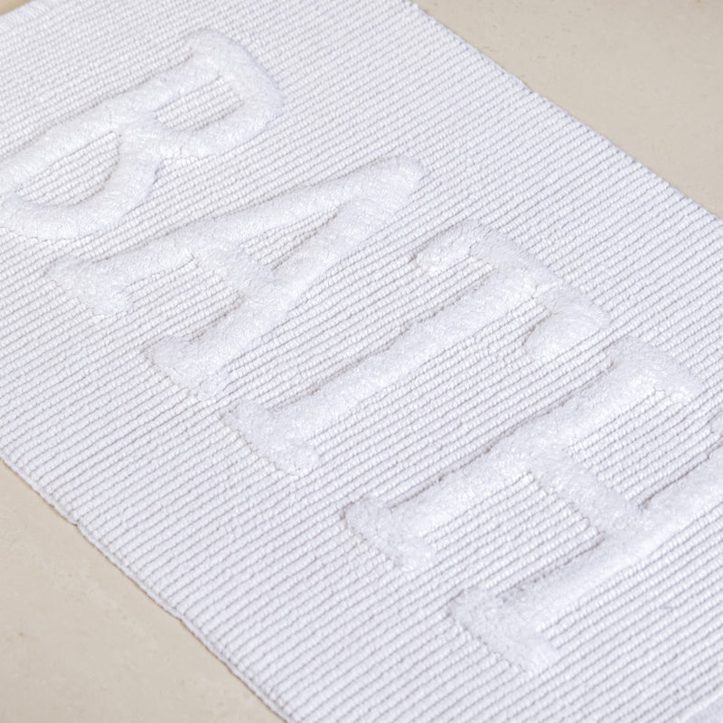 Handwoven Pure Cotton Bathroom Mat 32x20 Inch