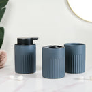 Slate Blue Ceramic Bath Set Of 3