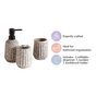 Textured Bathroom Accessories Set Of 3