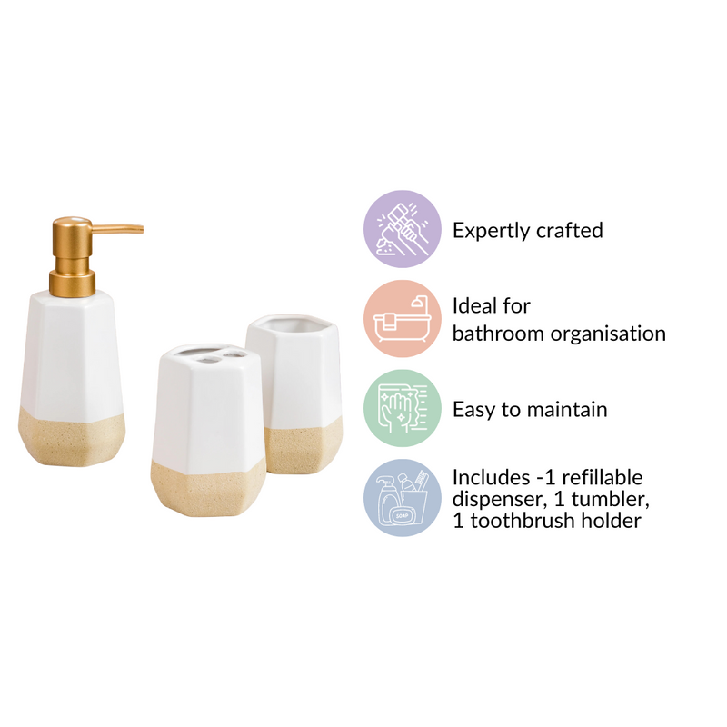 Modern Bathroom Accessories Set Of 3