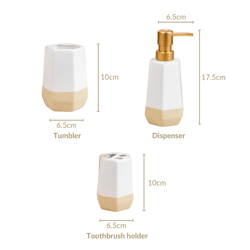 Modern Bathroom Accessories Set Of 3