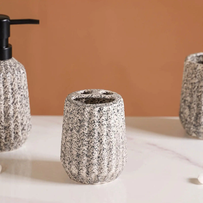 Textured Bathroom Accessories Set Of 3