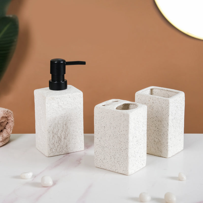 Speckled Bathroom Accessories Set Of 3