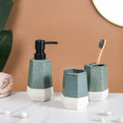 Stoneware Bathroom Accessories Set Of 3