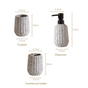 Ribbed Contemporary Bath Set Of 3