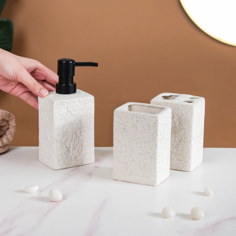 Speckled Bathroom Accessories Set Of 3