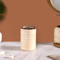 Contemporary Stoneware Bath Set Of 2 Beige And Brown