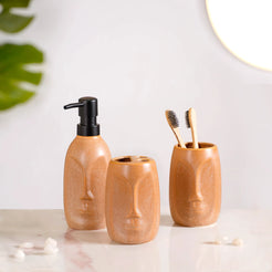 Faces Ceramic Bathroom Accessories Set Of 3