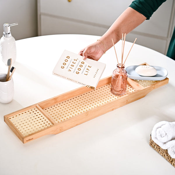 Bathtub Tray With Waterproof Mesh