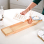 Long Bamboo Wood Bathtub Rack Tray