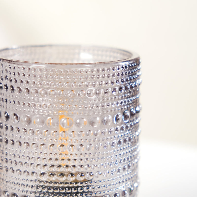 Grey Tinted Glass Desk Lamp With Edison LED Bulb