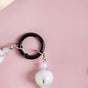 Marble Design Beaded Charms Keychain