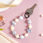 Marble Design Beaded Charms Keychain