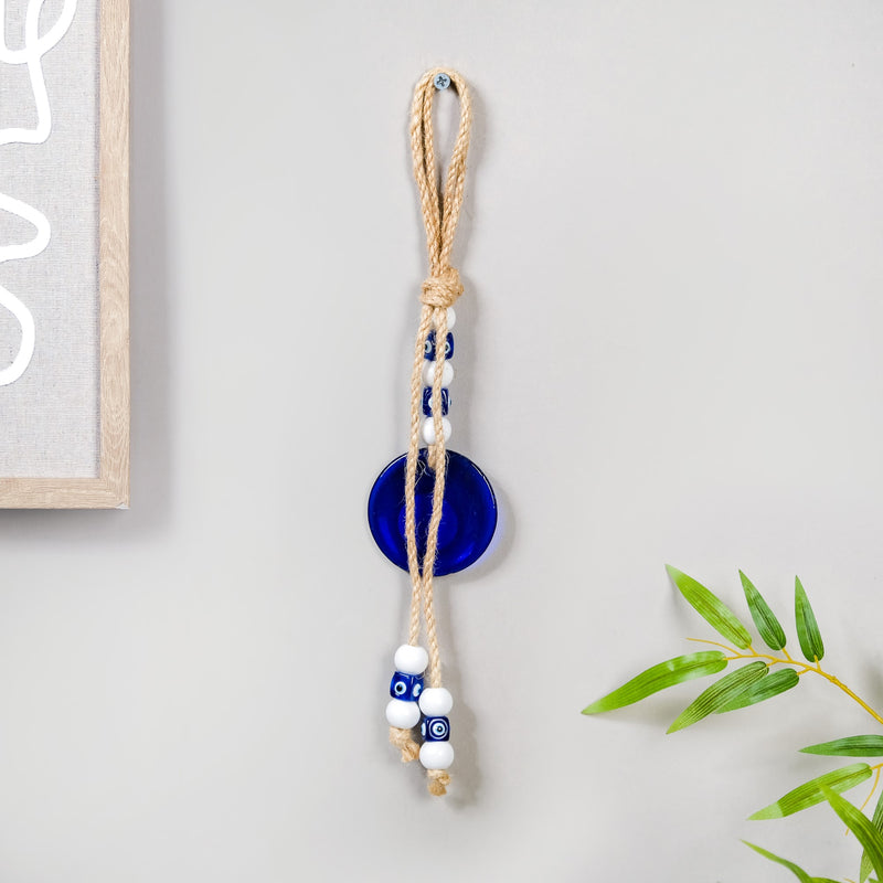 Evil Eye Wall Hanging With Beads For Home Decor- Evil eye wall decor, artistic wall hangings, home wall art, evil eye home accents