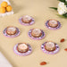 Lavender Tealight Holders With Mirror Decoration Set Of 6