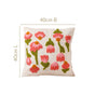 Tulip Embroidered Soft Cushion Cover Set Of 2 40x40cm