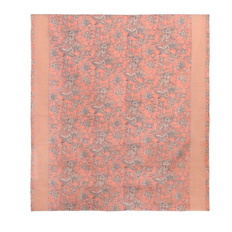 Chic Floral Cotton King Size Bed Cover Pink 102x93 Inch
