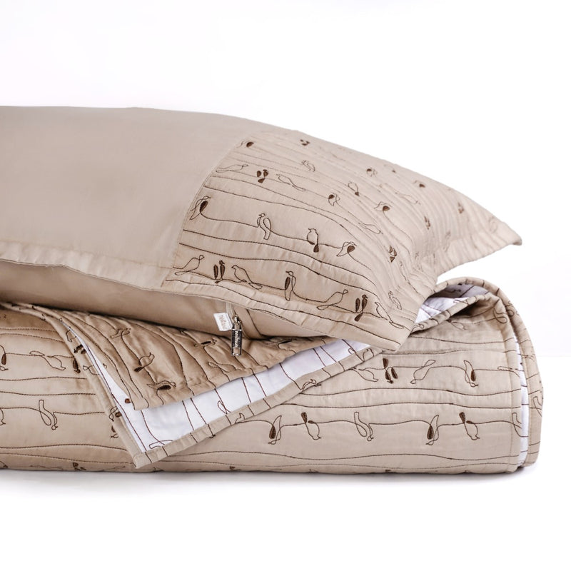 Cotton King Size Bed Cover Beige