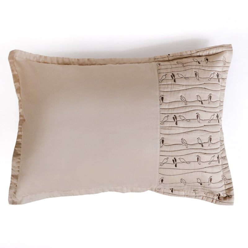 Cotton King Size Bed Cover Beige