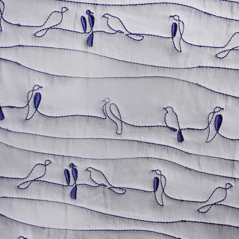 Pure Cotton Quilted King Size Bed Cover Grey