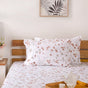 Red Floral Printed Cotton Bedding Set