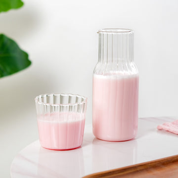 Bedside Glass Carafe With Tumbler