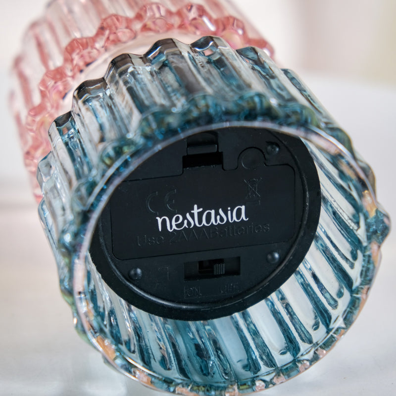 Dual Toned Hourglass Bedside Lamp With E27 LED Bulb