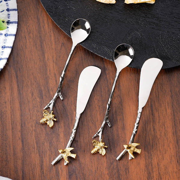 Bee And Bird Stainless Steel Cutlery Set Of 4