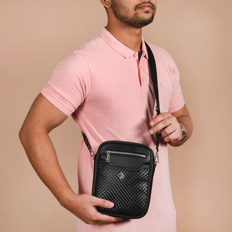 Luxe Crossbody Belt Bag Black