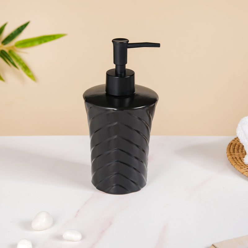 Geometric Design Liquid Dispenser Black 300ml