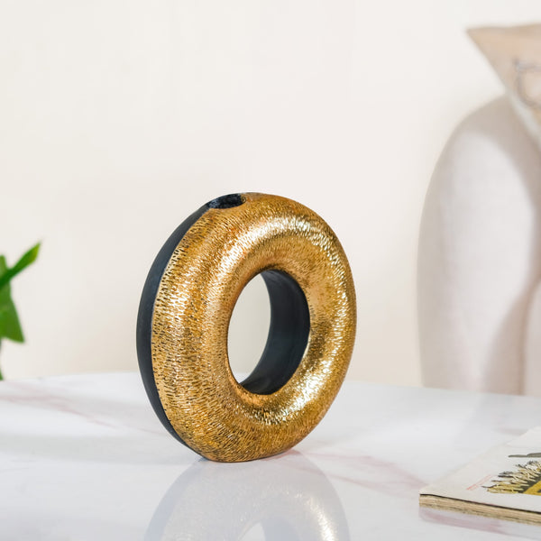 Gold Donut Showpiece Vase