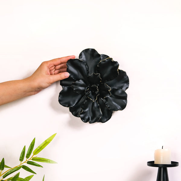 Black Gold Carnation Flower Wall Decor