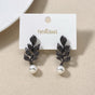 Black Pearl Leaf Dangles