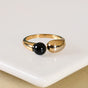 Black Stone Gold Ring