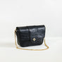 Black Textured Shoulder Bag