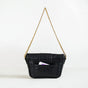 Black Textured Shoulder Bag