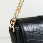 Black Textured Shoulder Bag