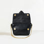 Black Textured Shoulder Bag