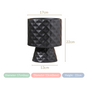 Geometric Textured Flower Vase Black