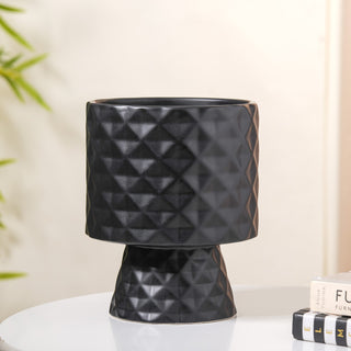 Modern Black Vase With Stand